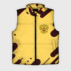 Мужской жилет Герб РФ текстура ретро, цвет: 3D-красный