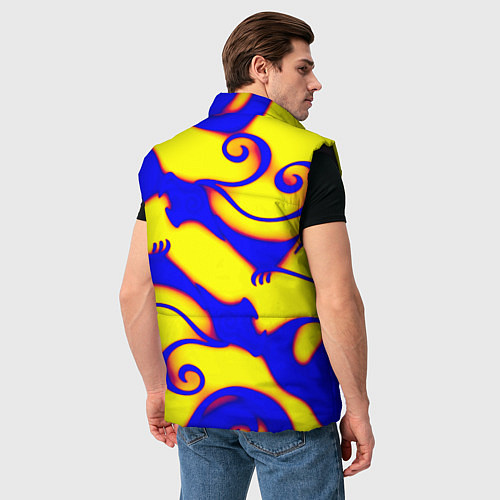 Мужской жилет Аниме драконы неон / 3D-Черный – фото 4