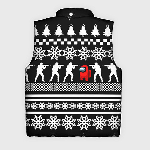 Мужской жилет Among us x cs go / 3D-Светло-серый – фото 2