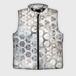 Мужской жилет Зеркальные соты с переливами света, цвет: 3D-черный