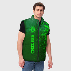 Мужской жилет Chelsea - green gradient по-вертикали, цвет: 3D-черный — фото 2