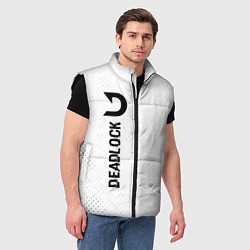Мужской жилет Deadlock glitch на светлом фоне по-вертикали, цвет: 3D-черный — фото 2