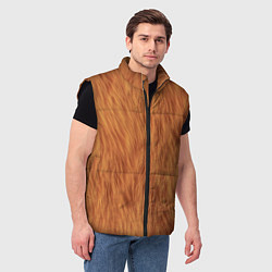 Мужской жилет Рыжий мех лисы, цвет: 3D-черный — фото 2