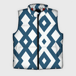 Мужской жилет Геометрический узор ромб синий