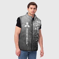 Мужской жилет Mitsubishi - grey gradient по-вертикали, цвет: 3D-черный — фото 2