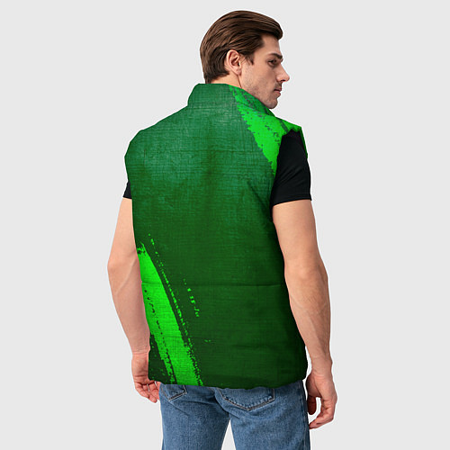 Мужской жилет Porto - green gradient вертикально / 3D-Черный – фото 4