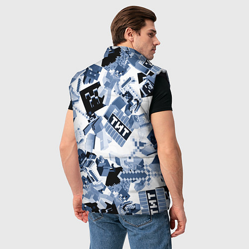 Мужской жилет Персонажи из игры Майнкрафт / 3D-Черный – фото 4