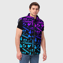 Мужской жилет Фортнайт неон, цвет: 3D-светло-серый — фото 2