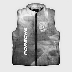 Мужской жилет Porsche - grey gradient вертикально, цвет: 3D-черный