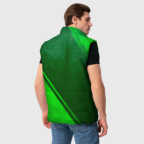 Мужской жилет Tomb Raider - green gradient вертикально / 3D-Черный – фото 4