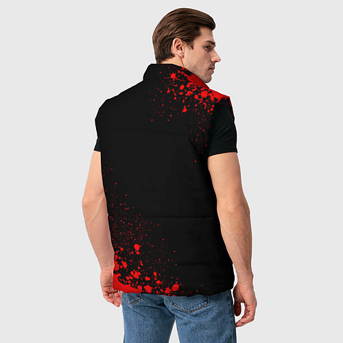 Мужской жилет Architects - red gradient вертикально / 3D-Черный – фото 4