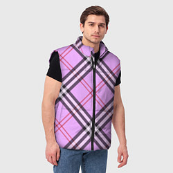 Мужской жилет Стильная клетка - крупно, цвет: 3D-черный — фото 2