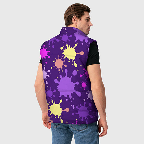 Мужской жилет Крупные кляксы / 3D-Черный – фото 4