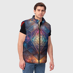 Мужской жилет Космическая геометрическая абстракция, цвет: 3D-красный — фото 2