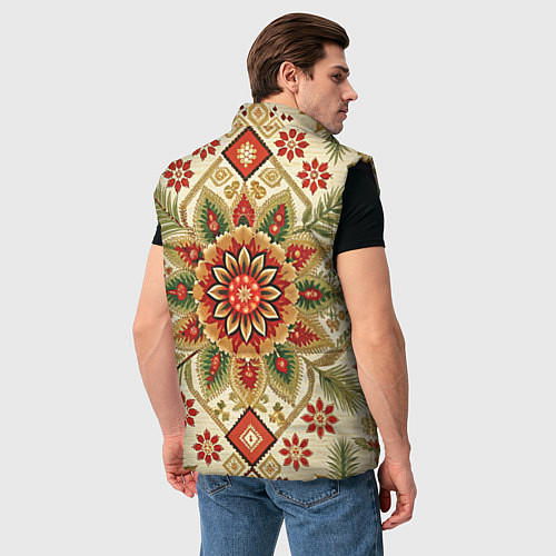 Мужской жилет Стиль советского ковра узоры и орнамент / 3D-Черный – фото 4