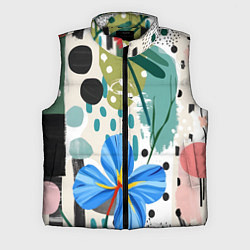 Мужской жилет Цветы горошек абстракция, цвет: 3D-черный