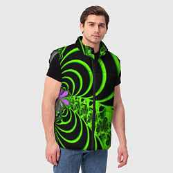 Мужской жилет Оптические иллюзии абстракция, цвет: 3D-светло-серый — фото 2