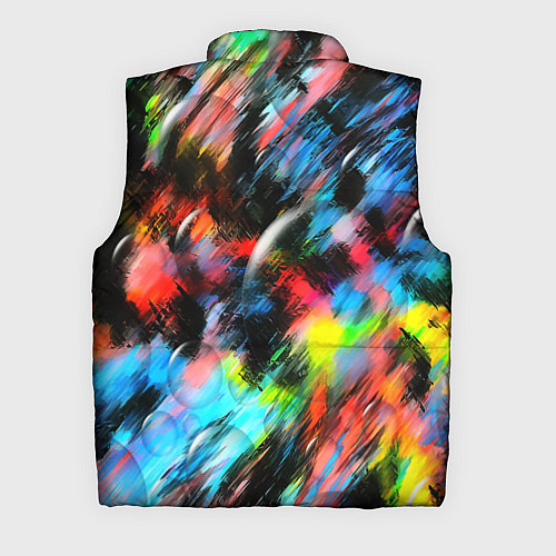 Мужской жилет Цветные краски абстракция / 3D-Светло-серый – фото 2