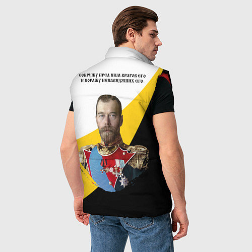 Мужской жилет Сокрушу пред ним врагов его малый черный крест Ник / 3D-Красный – фото 4