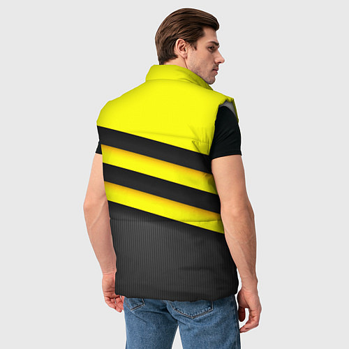 Мужской жилет Герб РФ геометрия линии / 3D-Светло-серый – фото 4