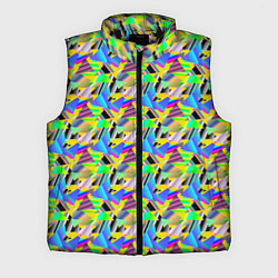 Мужской жилет Треугольники голографический эффект - паттерн, цвет: 3D-черный