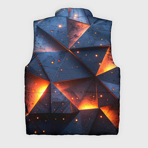 Мужской жилет Геометрический рендер с эффектом свечения / 3D-Светло-серый – фото 2