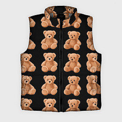 Мужской жилет Плюшевые мишки паттерн, цвет: 3D-светло-серый