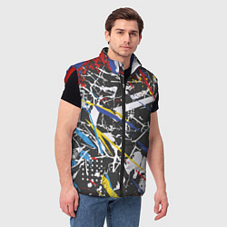 Мужской жилет Дизайнерская абстракция, цвет: 3D-красный — фото 2