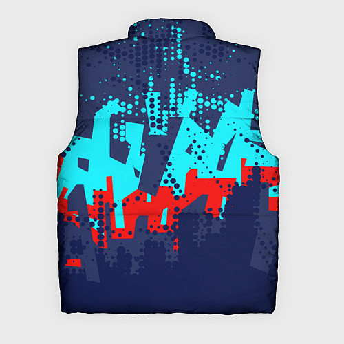 Мужской жилет Красно-синяя абстракция / 3D-Светло-серый – фото 2