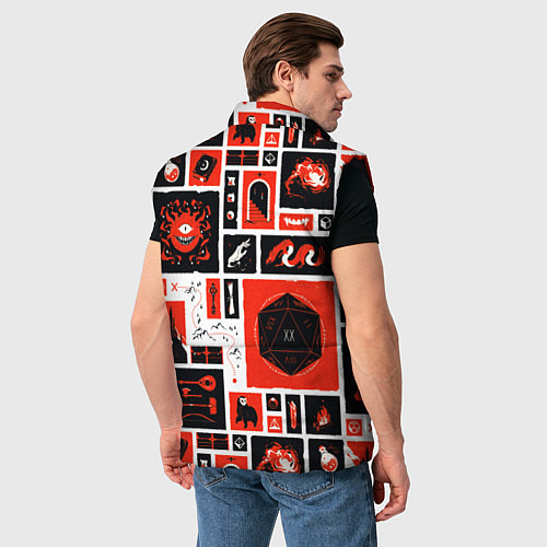 Мужской жилет Dungeons and dragons pattern / 3D-Черный – фото 4