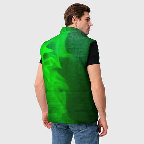 Мужской жилет Jeep - green gradient по-вертикали / 3D-Черный – фото 4