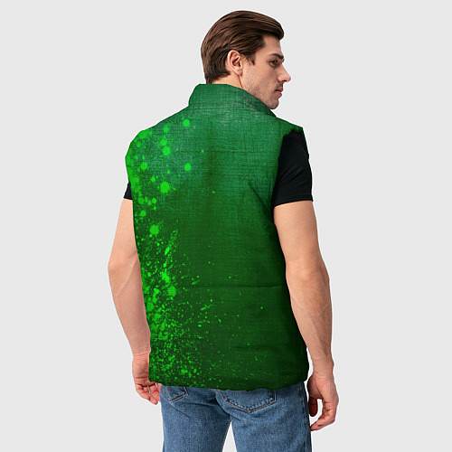 Мужской жилет Inter - green gradient по-вертикали / 3D-Черный – фото 4