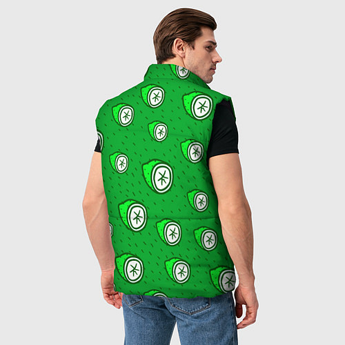 Мужской жилет Лимонный паттерн / 3D-Черный – фото 4