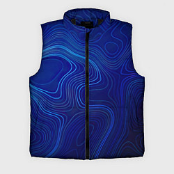 Мужской жилет Синяя топография, цвет: 3D-черный