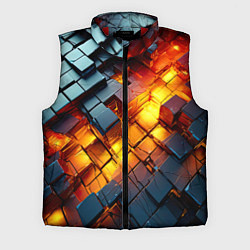 Мужской жилет Трехмерные кубики с разрушением, цвет: 3D-красный