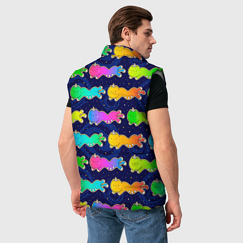 Мужской жилет Коты единороги / 3D-Светло-серый – фото 4