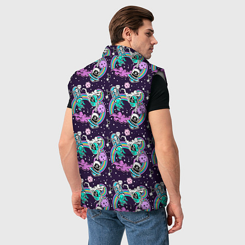 Мужской жилет Космические инопланетные монстры / 3D-Светло-серый – фото 4