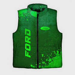 Мужской жилет Ford - green gradient вертикально, цвет: 3D-черный