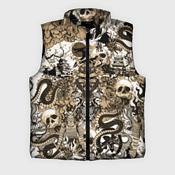 Мужской жилет Дракон и самураи в японском стиле, цвет: 3D-черный