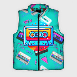 Мужской жилет Кассеты и надпись 90s, цвет: 3D-красный