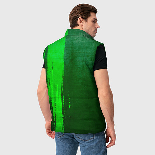 Мужской жилет Paramore - green gradient по-вертикали / 3D-Черный – фото 4