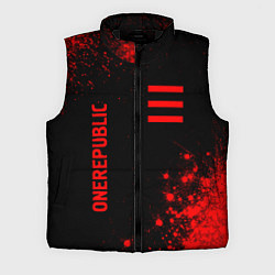 Мужской жилет OneRepublic - red gradient вертикально, цвет: 3D-черный