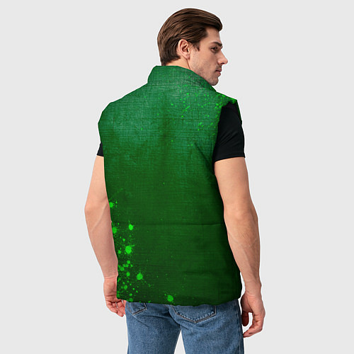 Мужской жилет Danganronpa - green gradient вертикально / 3D-Черный – фото 4