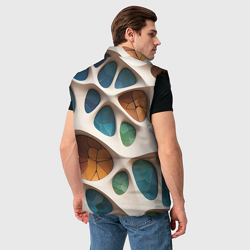 Мужской жилет Вдохновлено Антонио Гауди / 3D-Черный – фото 4