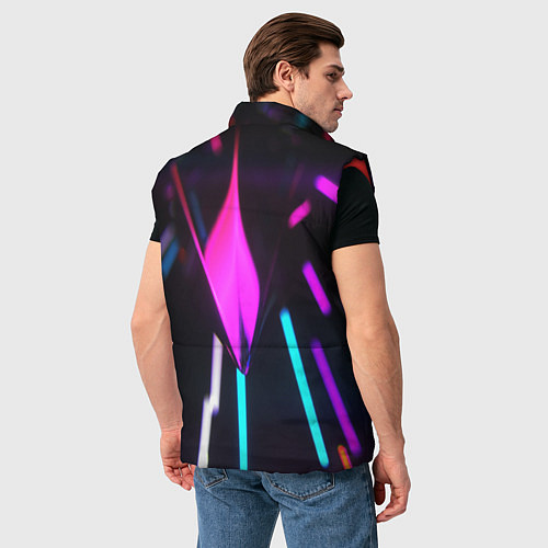 Мужской жилет Оптические лучи неон / 3D-Красный – фото 4