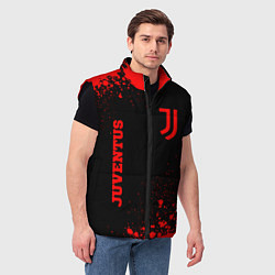 Мужской жилет Juventus - red gradient вертикально, цвет: 3D-черный — фото 2
