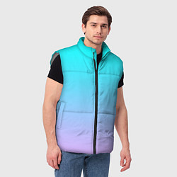 Мужской жилет Неоновые разводы градиента, цвет: 3D-светло-серый — фото 2