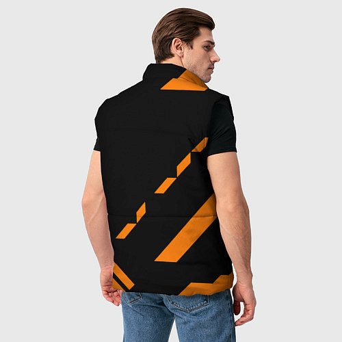 Мужской жилет Half life geometry orange / 3D-Черный – фото 4