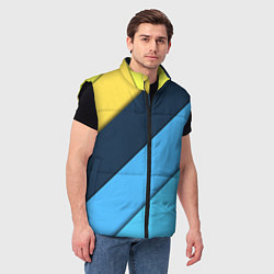 Мужской жилет Линии геометрия, цвет: 3D-черный — фото 2