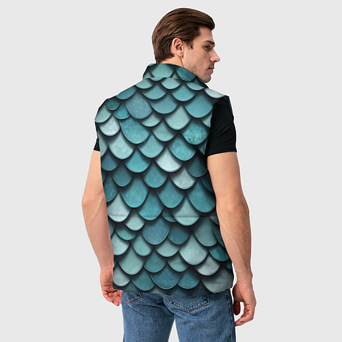 Мужской жилет Чешуя / 3D-Черный – фото 4
